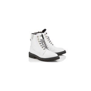 NIB Jimmy Choo The Voyager Heated White Leather Ankle Boots EU35 US5 $2000